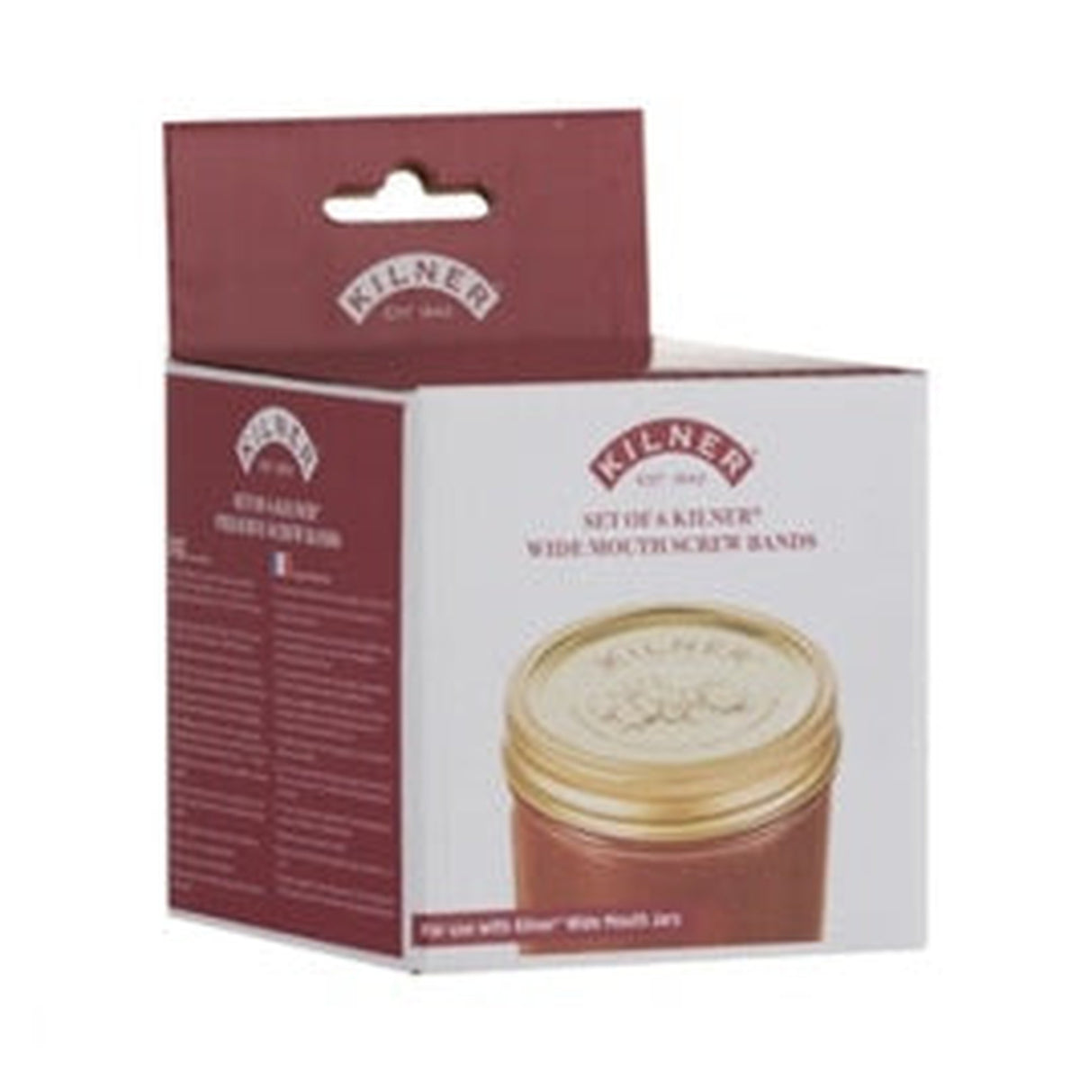 Kilner wide mouth screw bands, set of 6, view 2