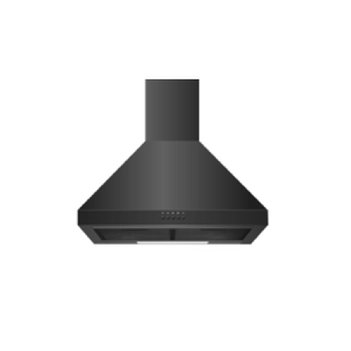 Kitchenplus 60cm black steel cooker hood