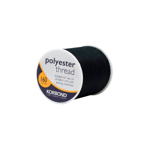 Korbond black polyester thread 160m