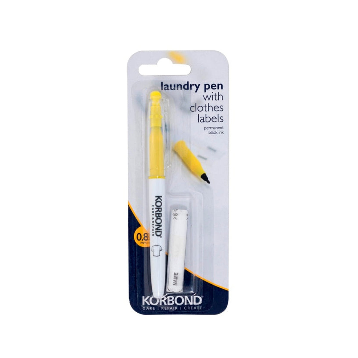 Korbond laundry pen with clothes labels