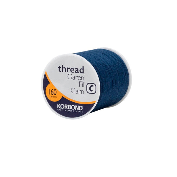 Korbond navy sewing thread 160m reel