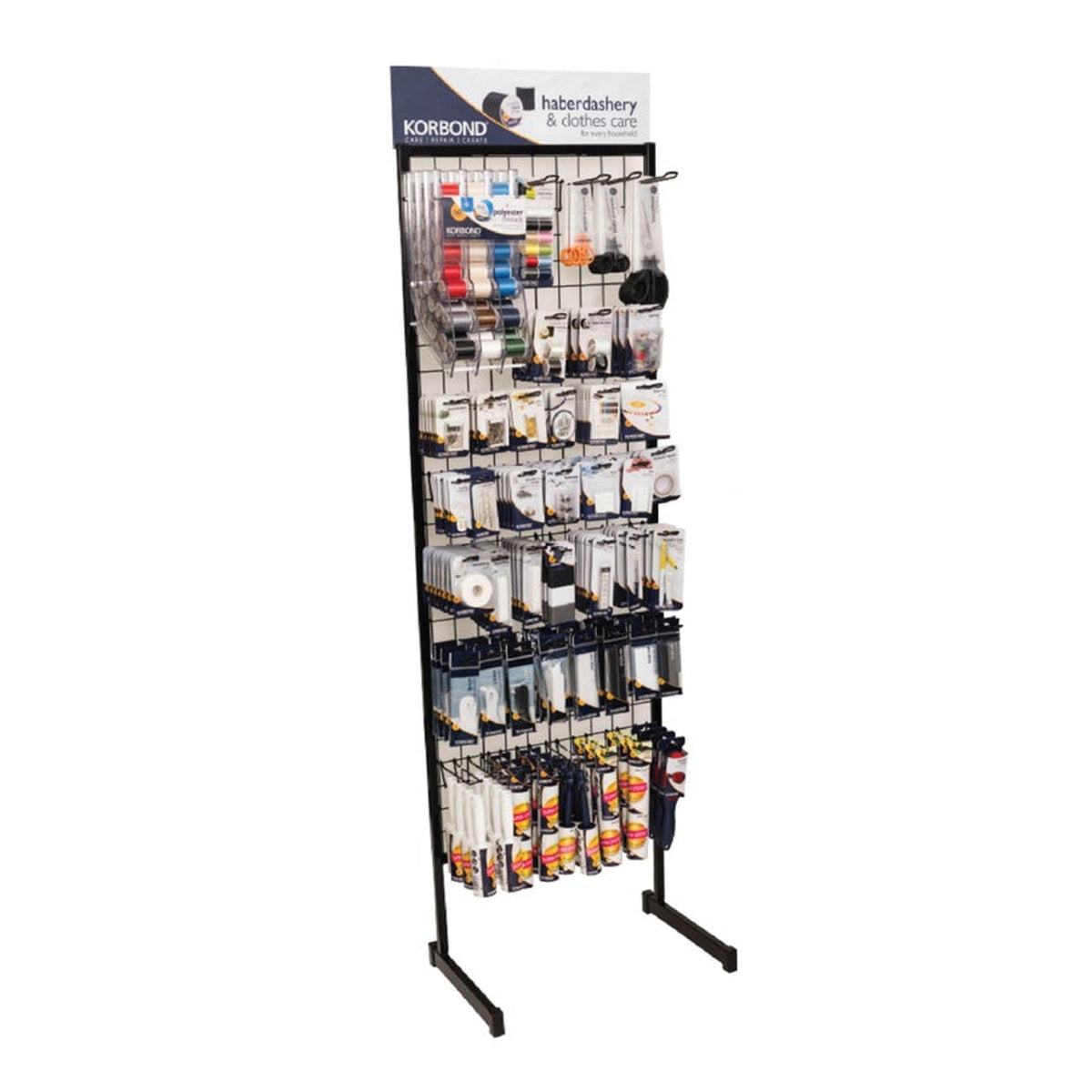 Korbond single sided stock and stand display