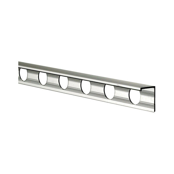 Tile Rite L-Shape Aluminium Tile Trim, Chrome, 12mm x 2.4m