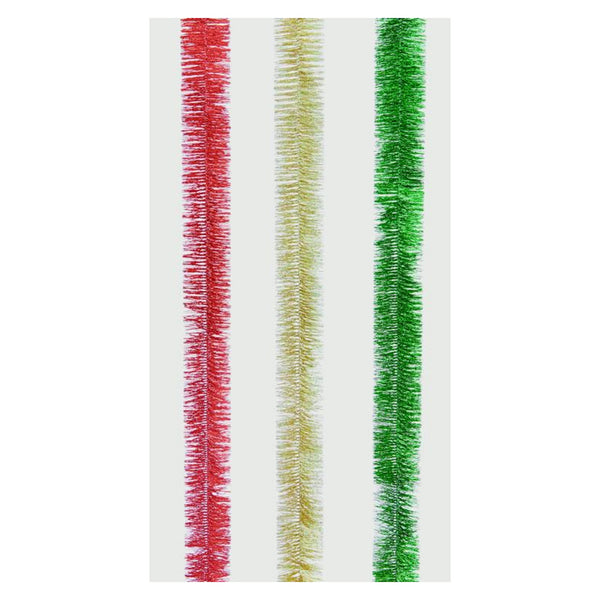 Laser Tinsel 2m - Red Gold Green