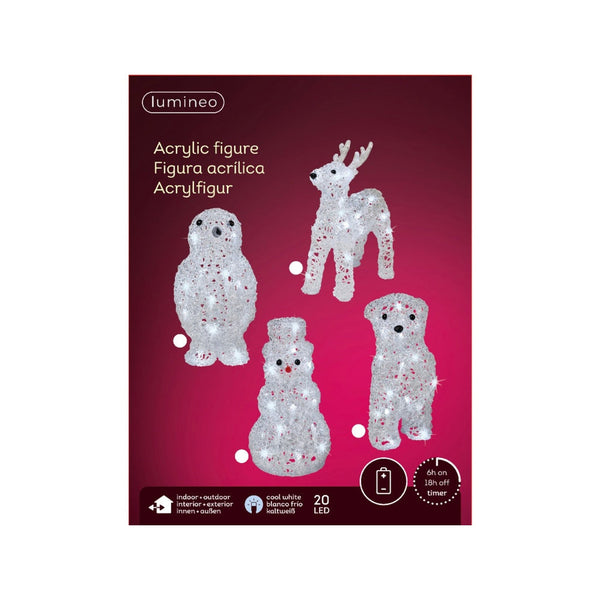 LED Acrylic Figures - Cool White  Assorted