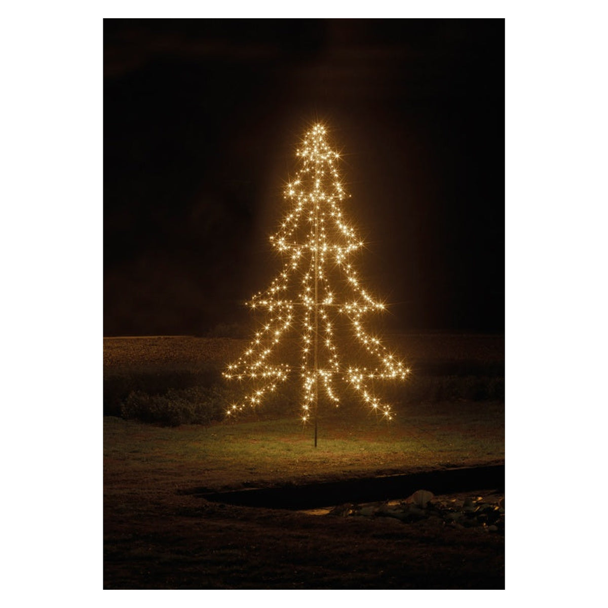 LED Light Up Tree - 200cm Black/Multi 420 LEDs