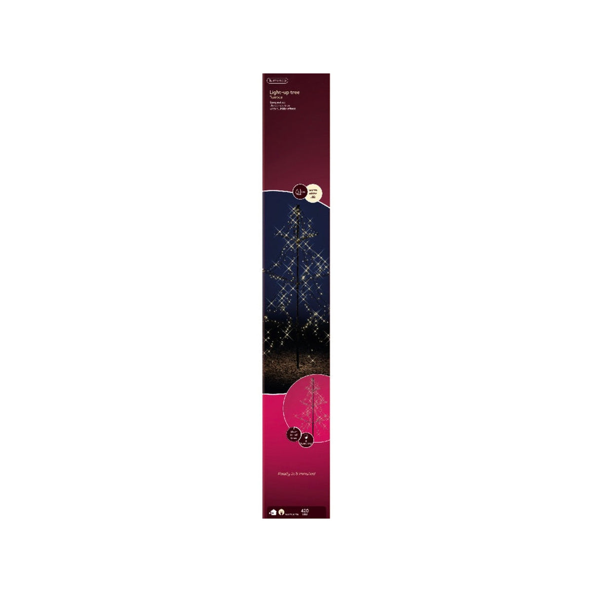LED Light Up Tree - 200cm Black/Multi 420 LEDs, view 3