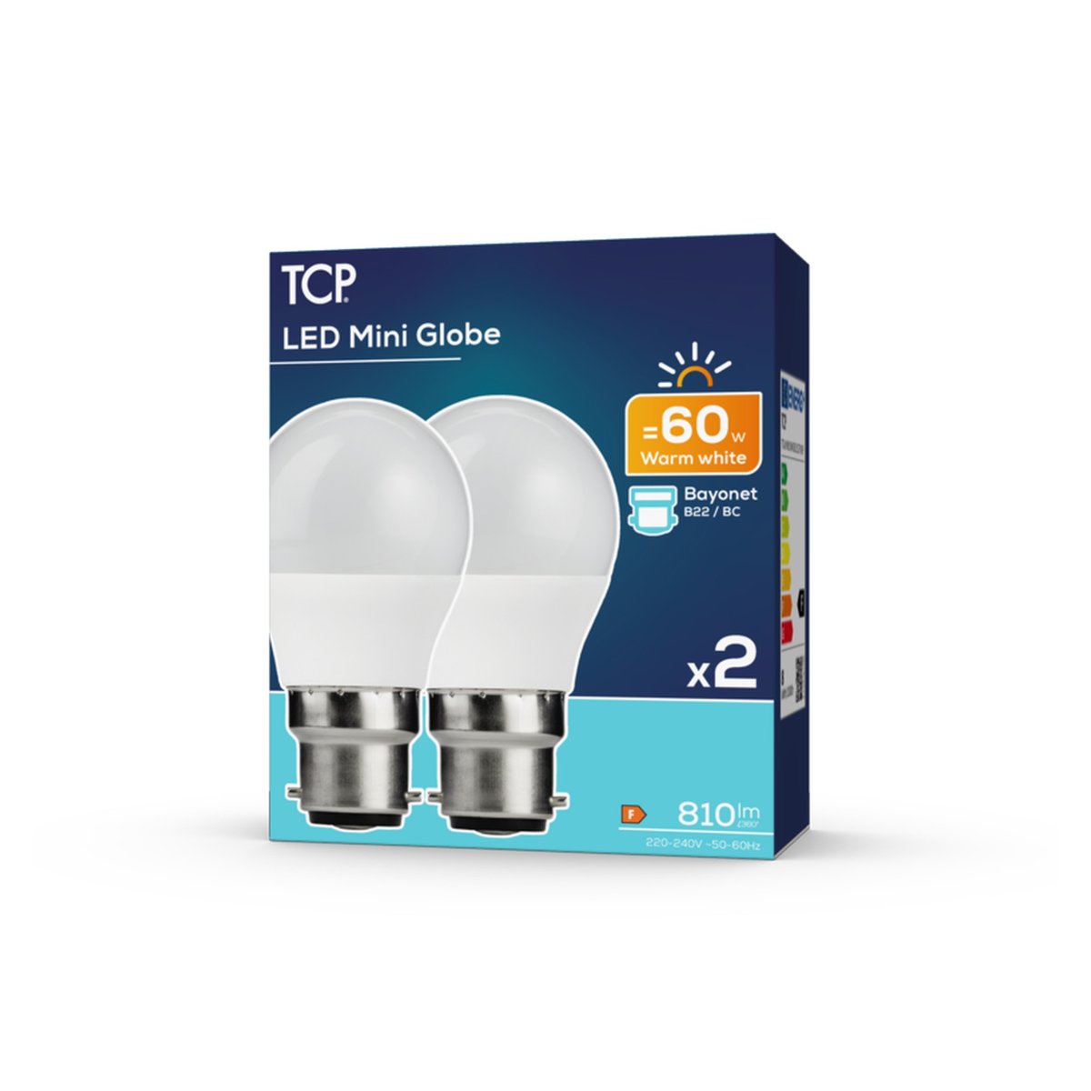 Led Minig 810l Wh Coa B22 15h 27k Non 2 - Pk2