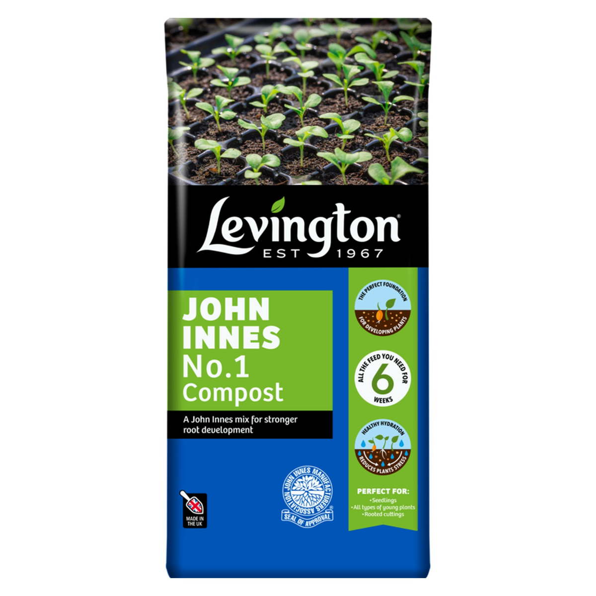 Levington Peat Free John Innes No.1 compost 10L