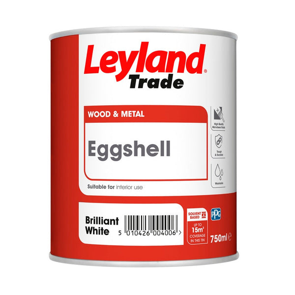 Leyland Trade Eggshell 750ml in Brilliant White