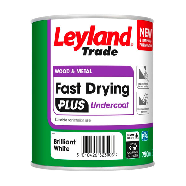 Leyland Trade Fast Drying Plus Undercoat 750ml in Brilliant White