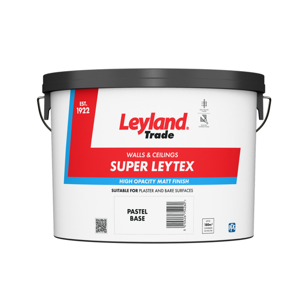 Leyland Trade Super Leytex Matt 10L Brilliant White