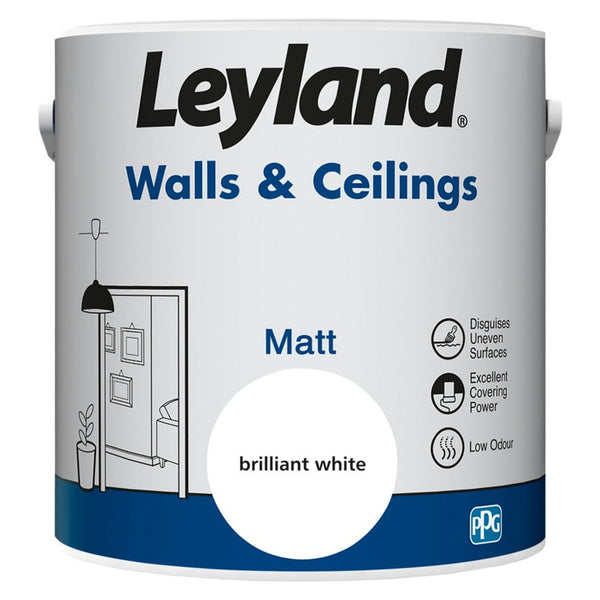 Leyland Walls & Ceilings Matt Emulsion 2.5L in Brilliant White