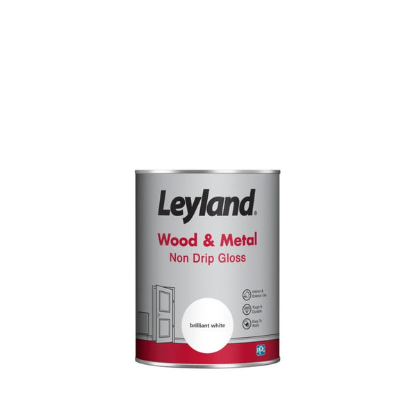 Leyland Wood & Metal Non Drip Gloss 1.25L in Brilliant White