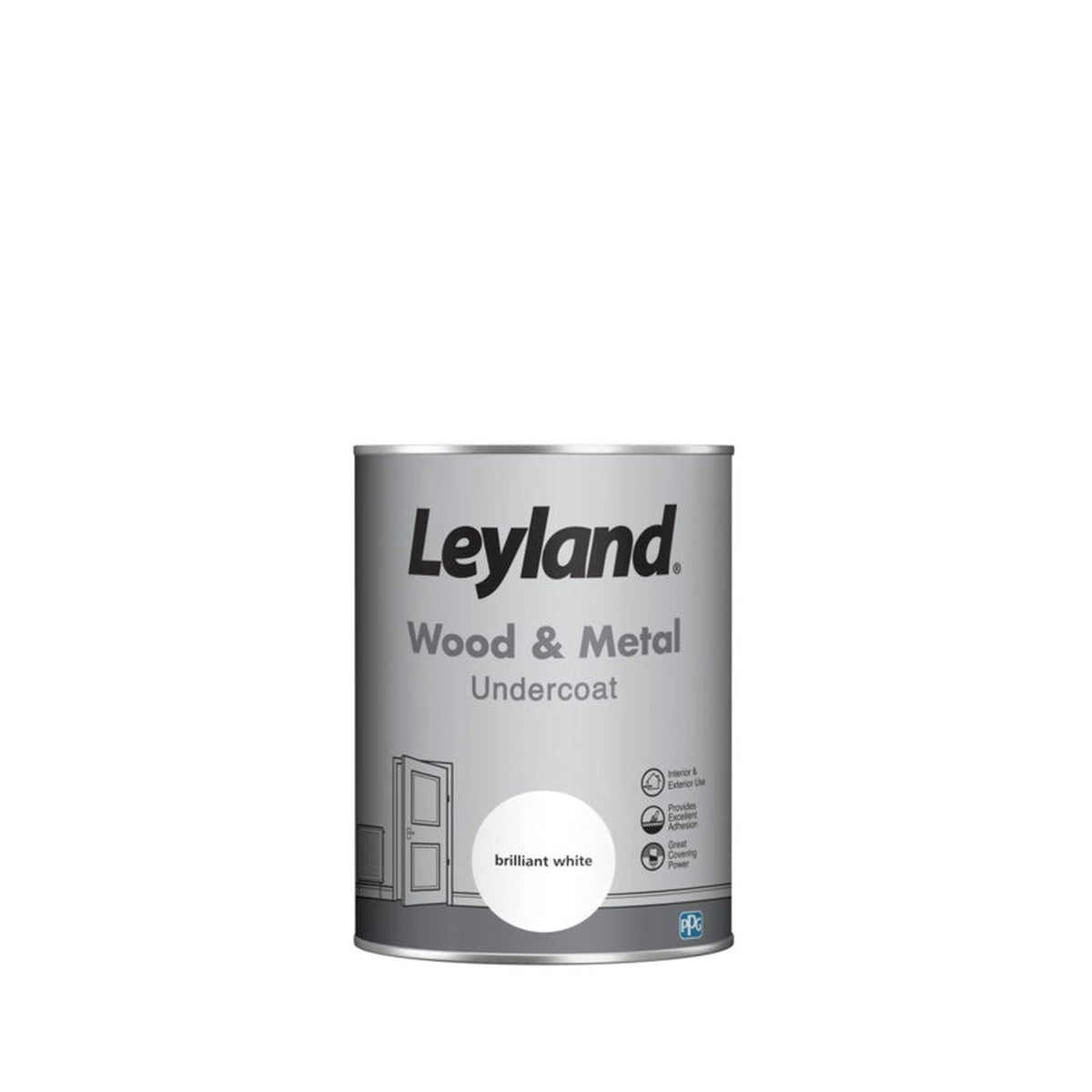 Leyland Wood & Metal Undercoat 1.25L tin in Brilliant White