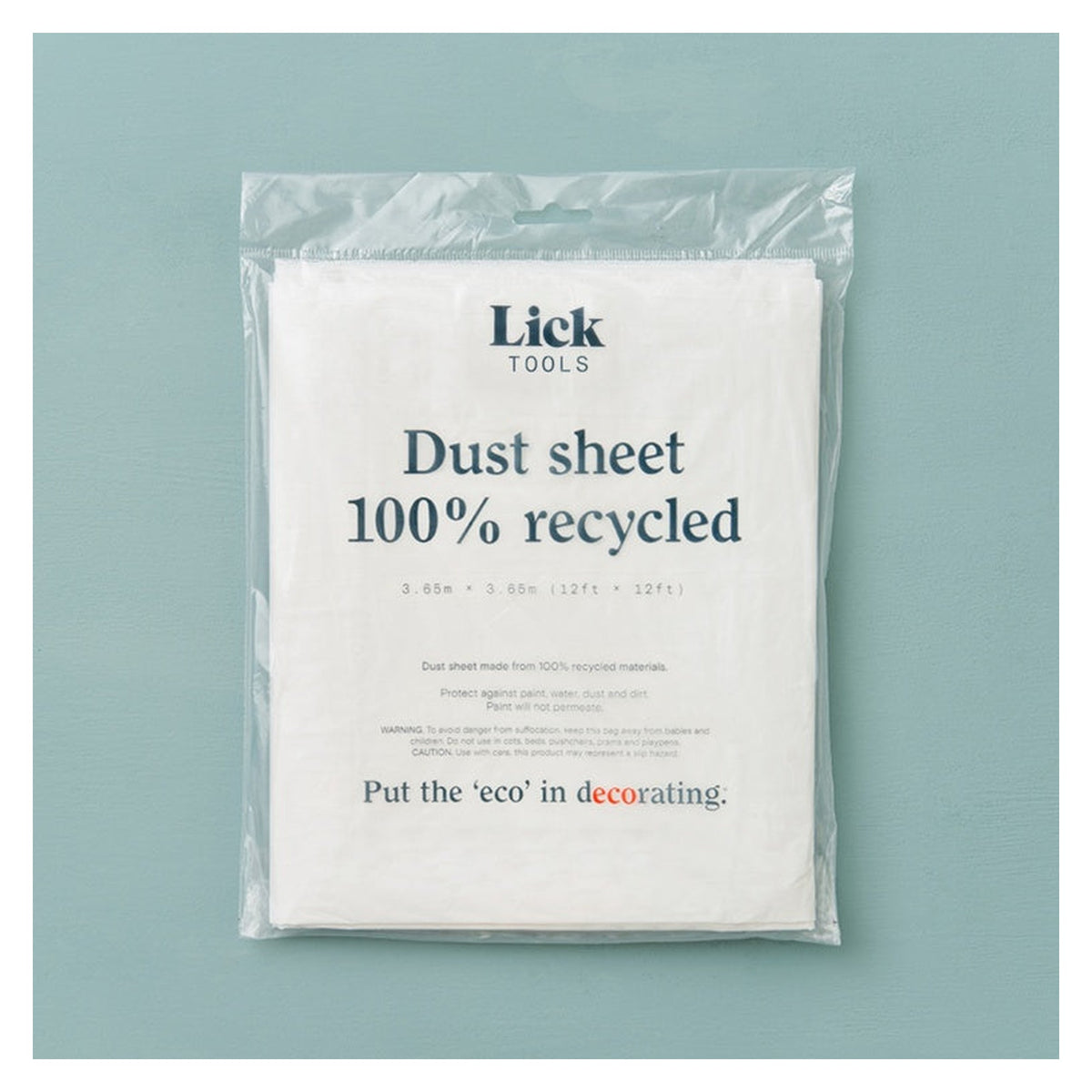 LickTools 100% recycled dust sheet