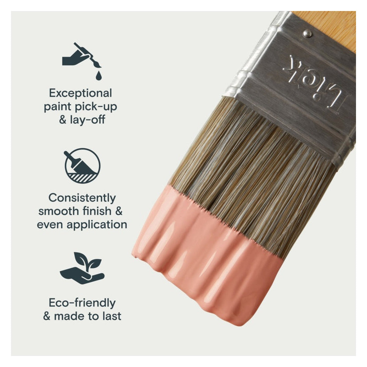 LickTools bamboo handle paint brush set, 5 brushes, view 3