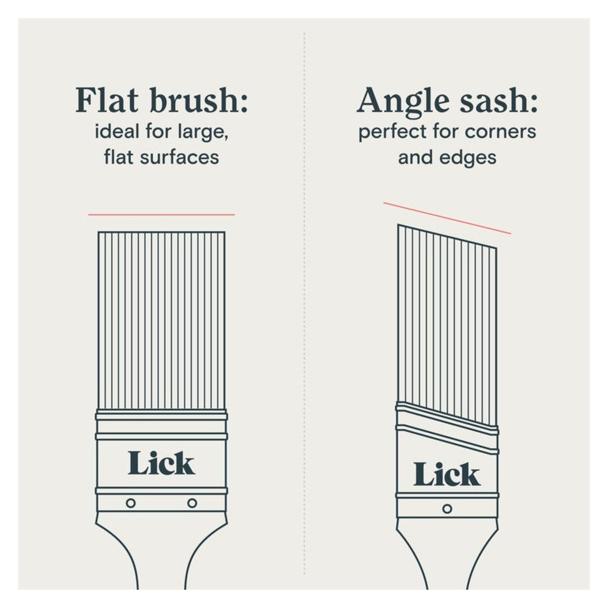 LickTools bamboo handle 1 inch flat brush, view 6