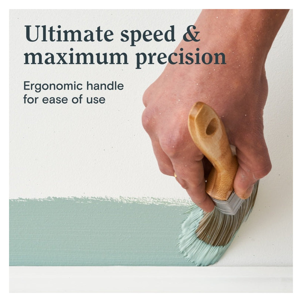 LickTools eco bamboo handle 2 inch flat paint brush, view 2