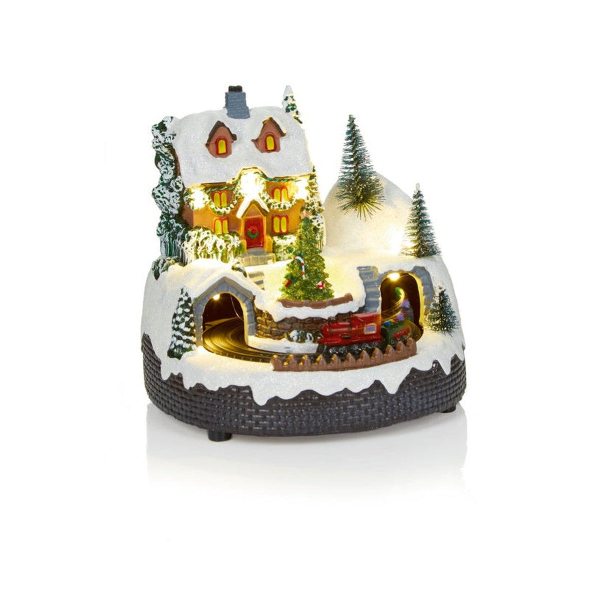 Lit Animated Village Scene 16cm - Assorted Designs Available