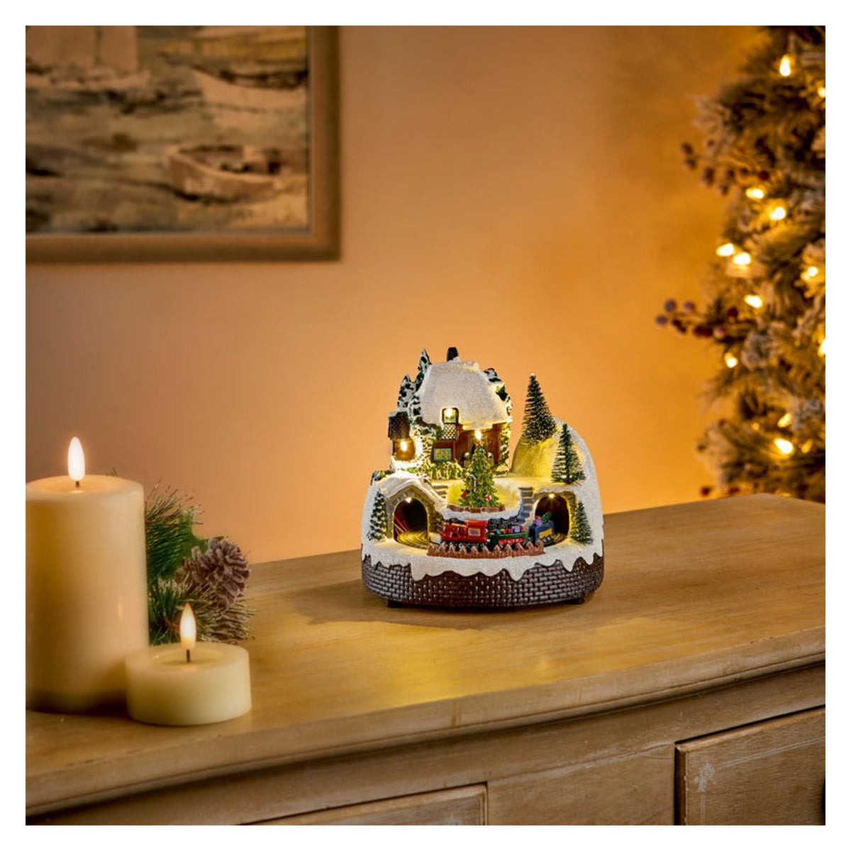 Lit Animated Village Scene 16cm - Assorted Designs Available, view 2