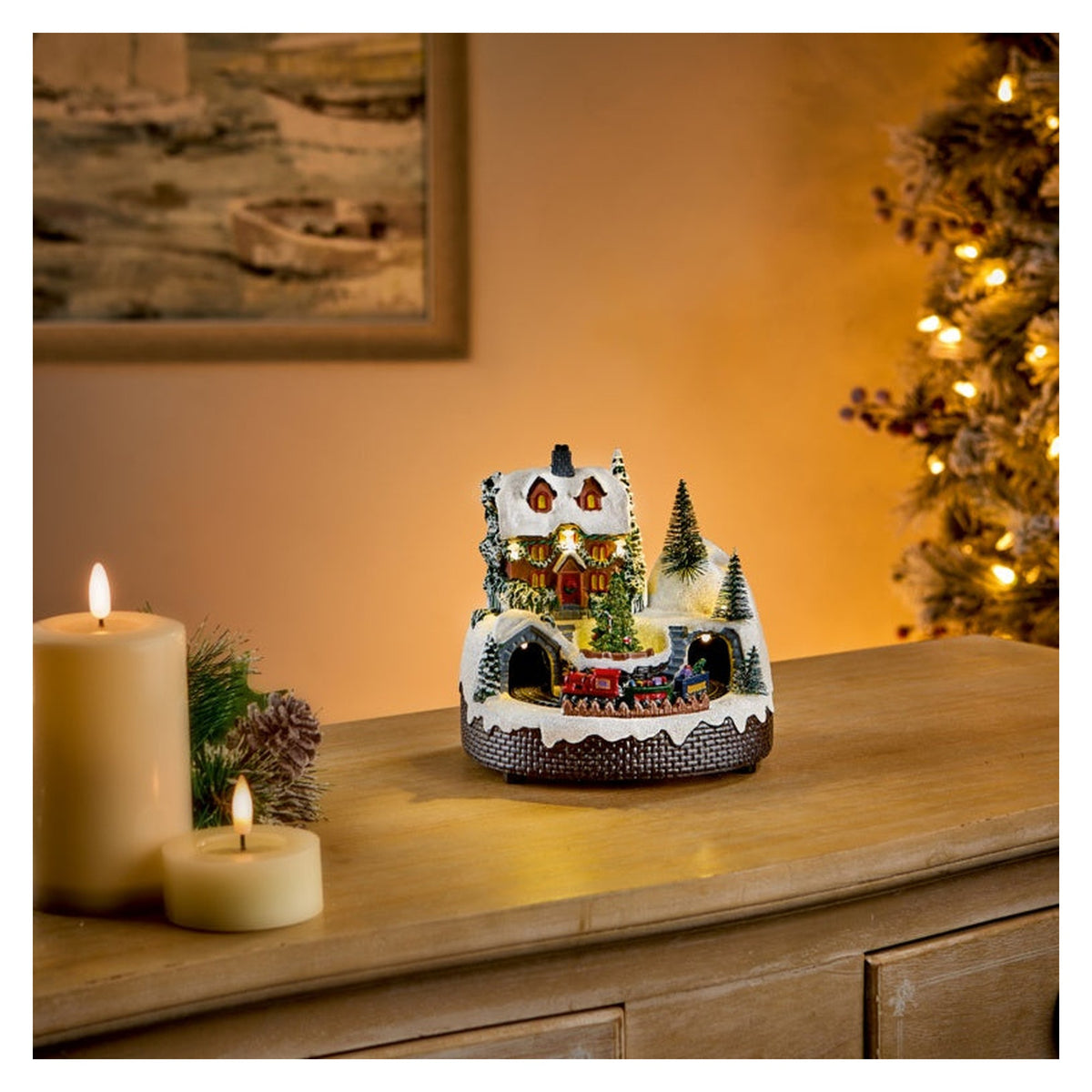 Lit Animated Village Scene 16cm - Assorted Designs Available, view 3