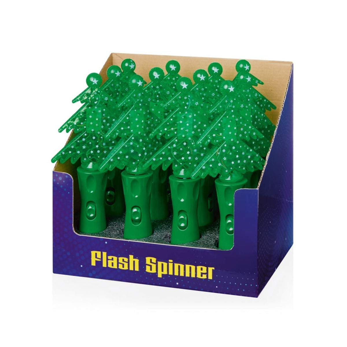 Lit Battery Operated Xmas Tree Spinner - 12 Piece Display Unit 25cm, view 2