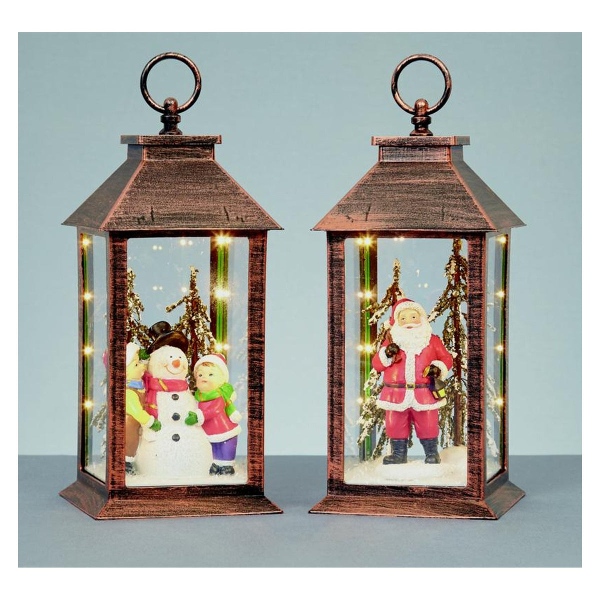 Lit Lantern Santa or Snowman - 35cm