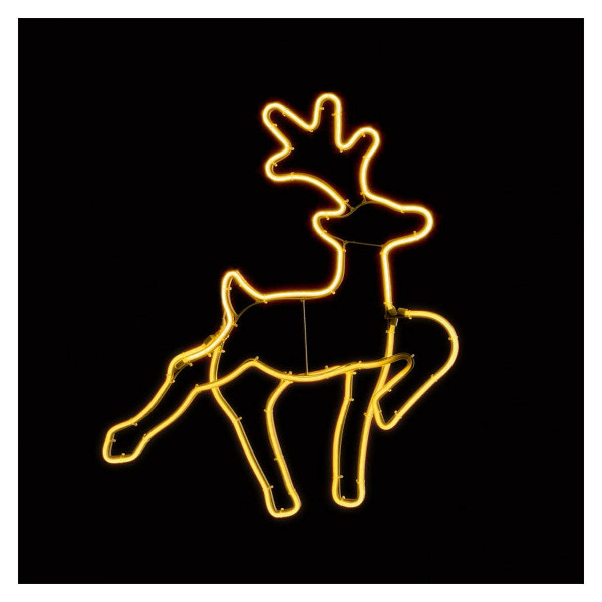 Lit Neon Running Reindeer - 53 x 57 cm
