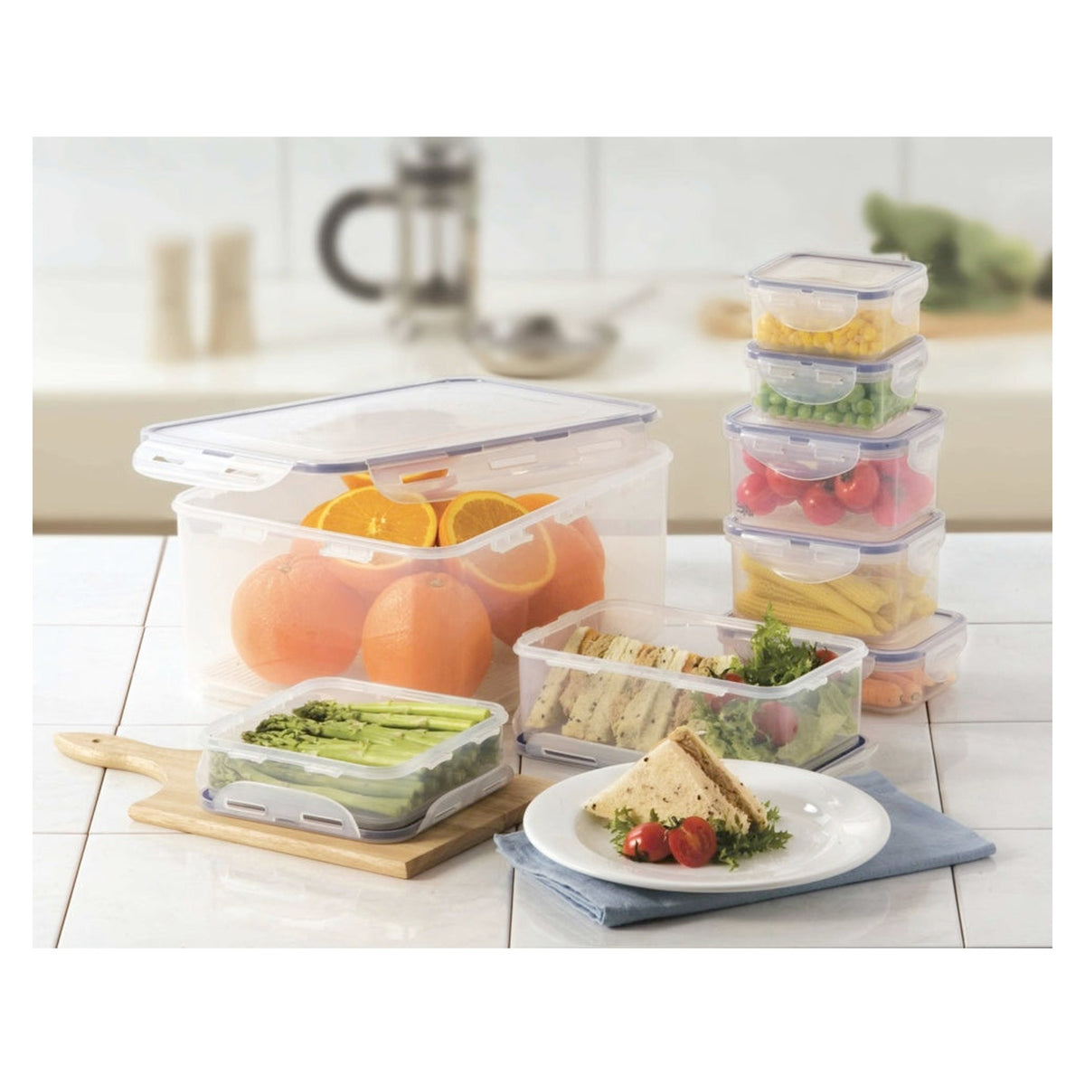 Locknlock 2.6L rectangular airtight food storage container, view 2
