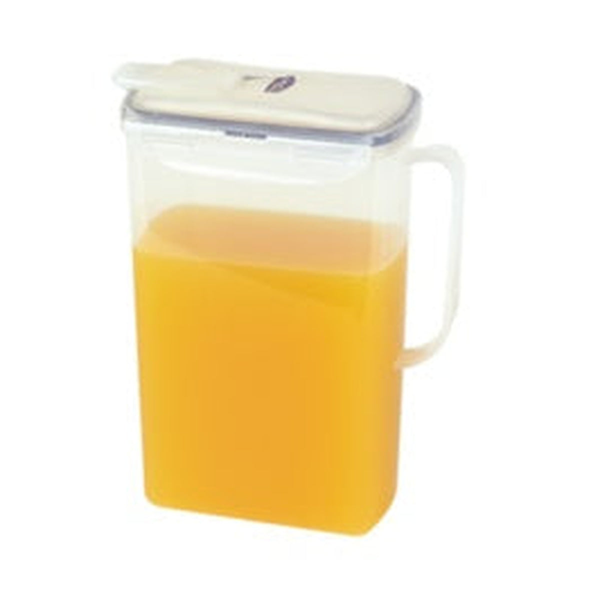 Locknlock 2L rectangular fridge door jug clear and blue, view 4