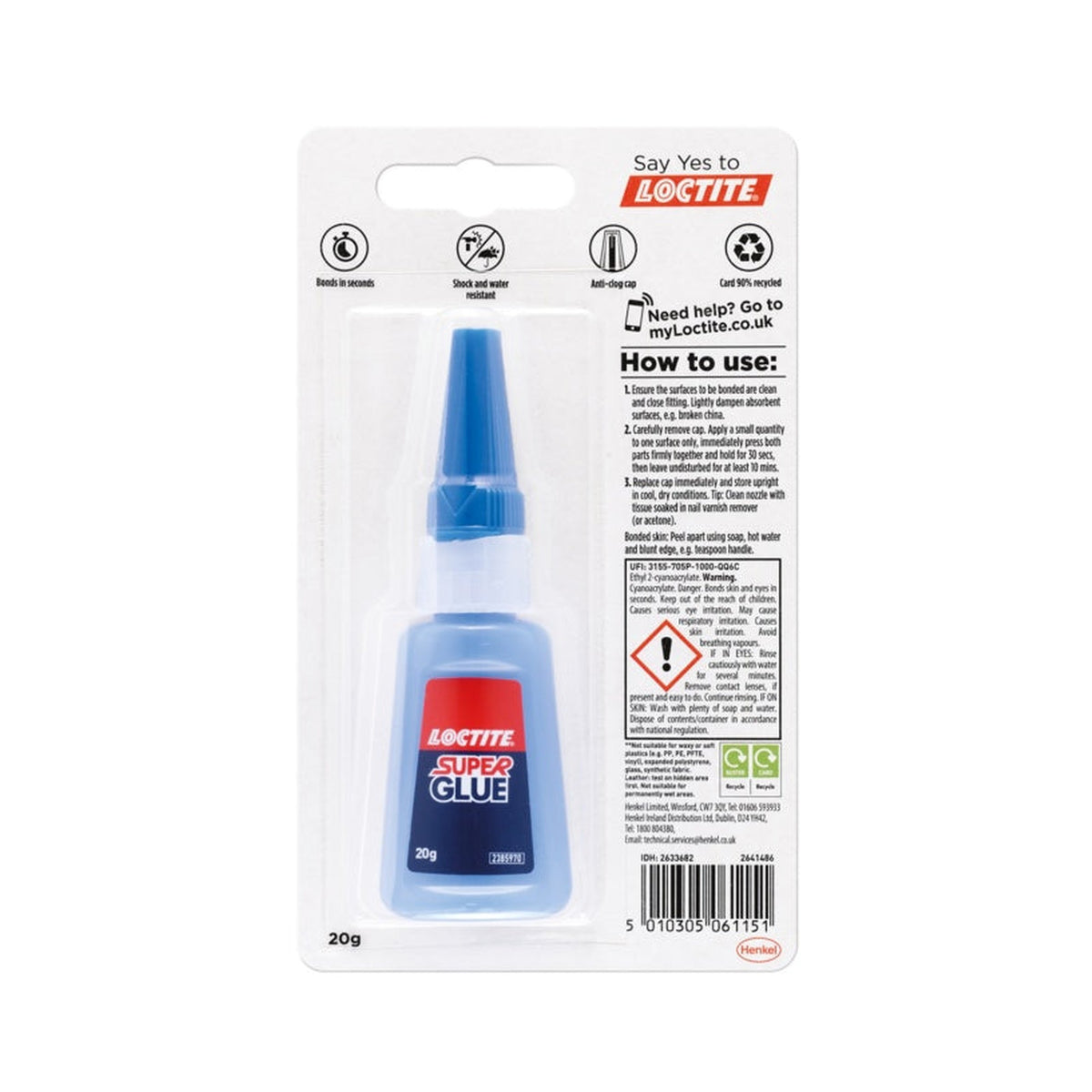 Loctite Super Glue 20g bottle, view 4