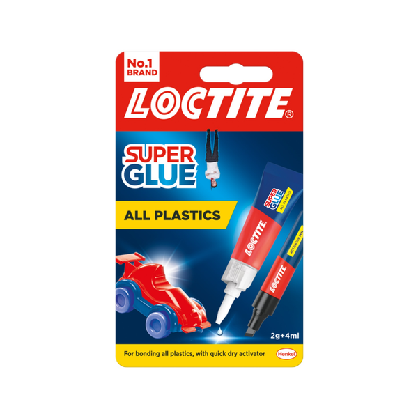 Loctite Super Glue All Plastics 2g and 4ml pack