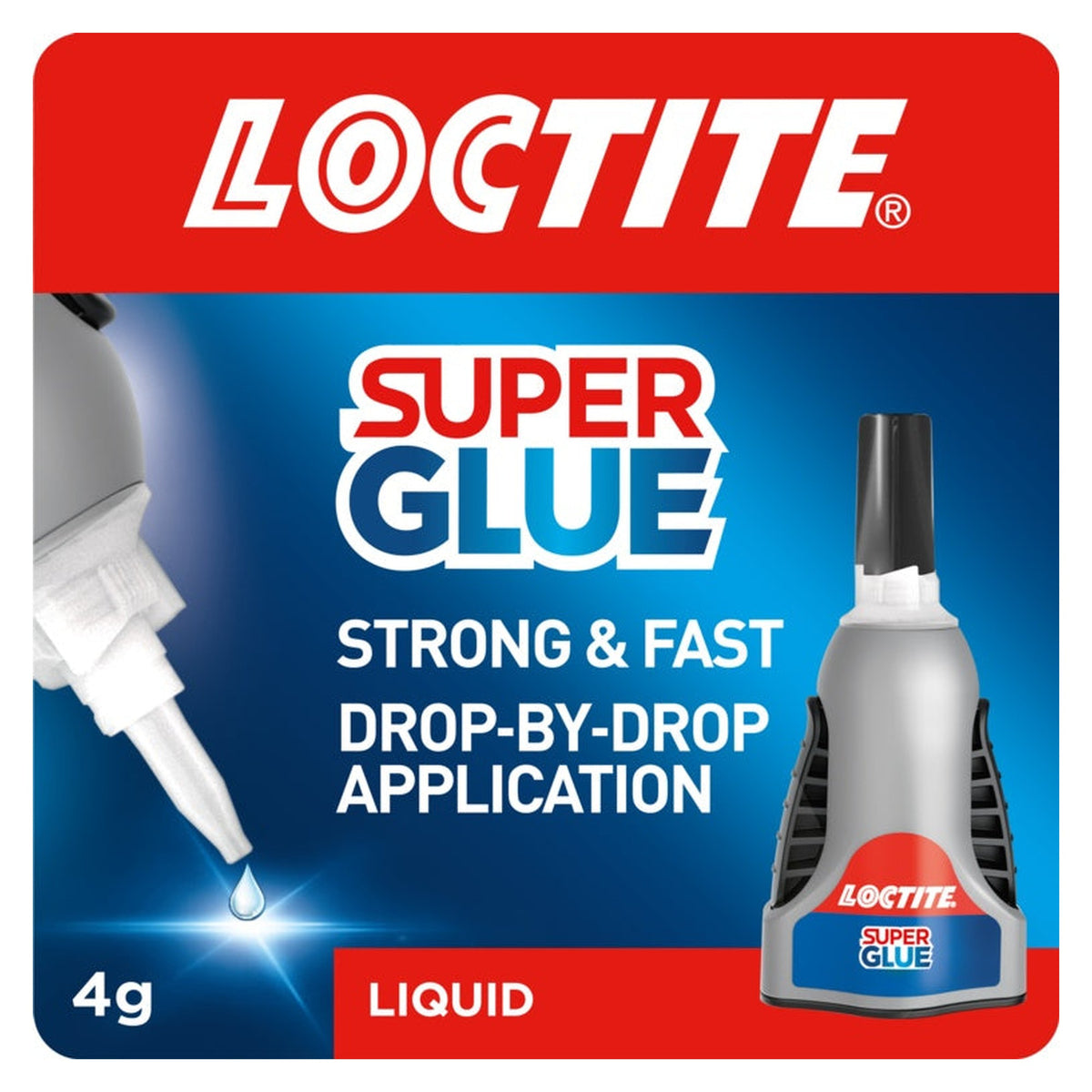 Loctite Super Glue Liquid Control 4g bottle, view 2