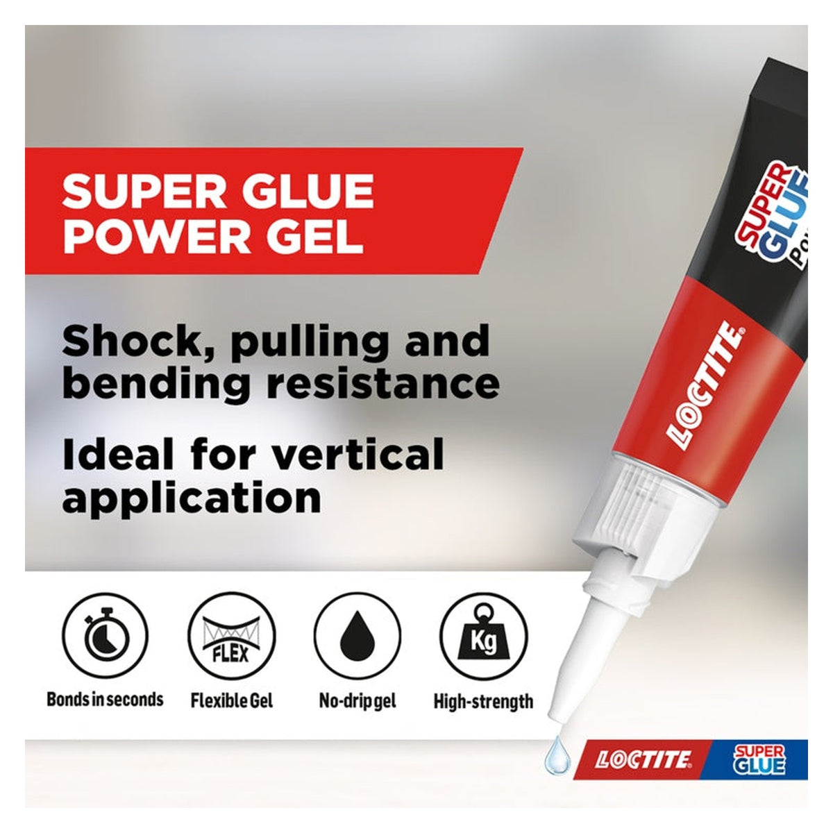 Loctite Super Glue Power Gel 3g tube, view 5