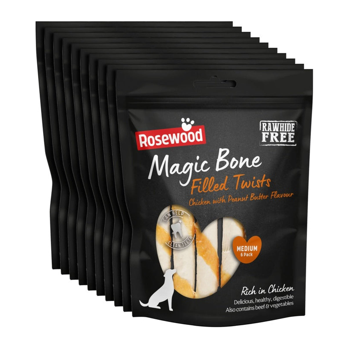 Magic Bone Twists Chicken Pack 6 - 195g, view 3