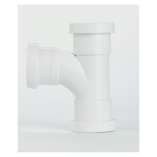 Make 32mm white push-fit swept tee
