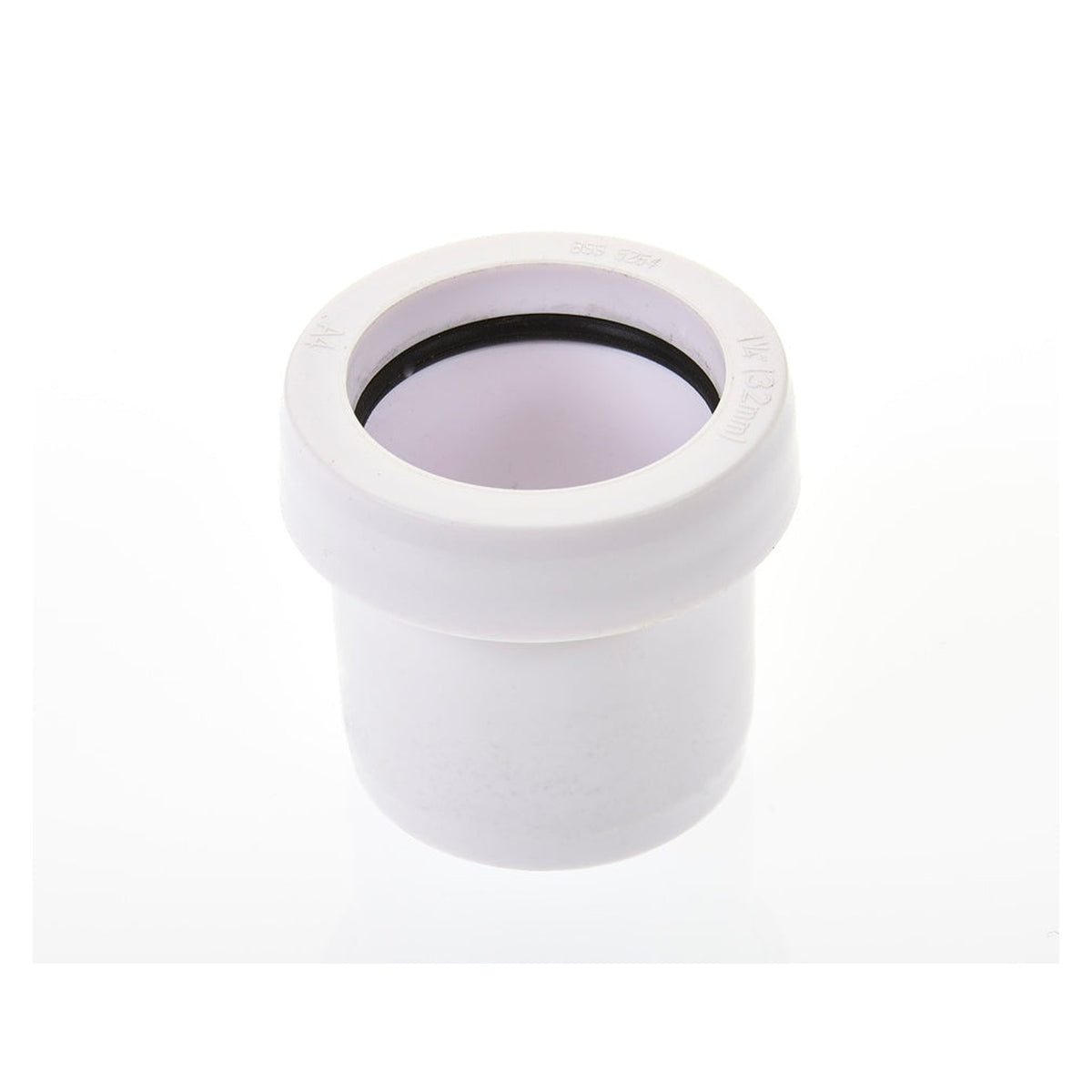 Make white 40mm to 32mm push fit waste reducing connector