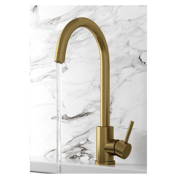 Manhattan Kitchen Mixer Tap - Brushed Brass