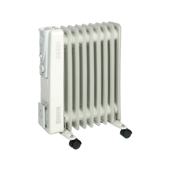 Manor 2000W oil filled radiator on castor wheels