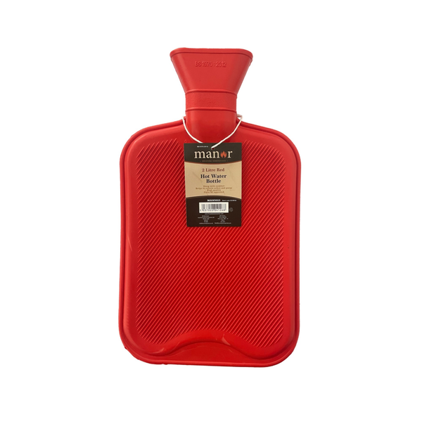 Manor 2L red hot water bottle