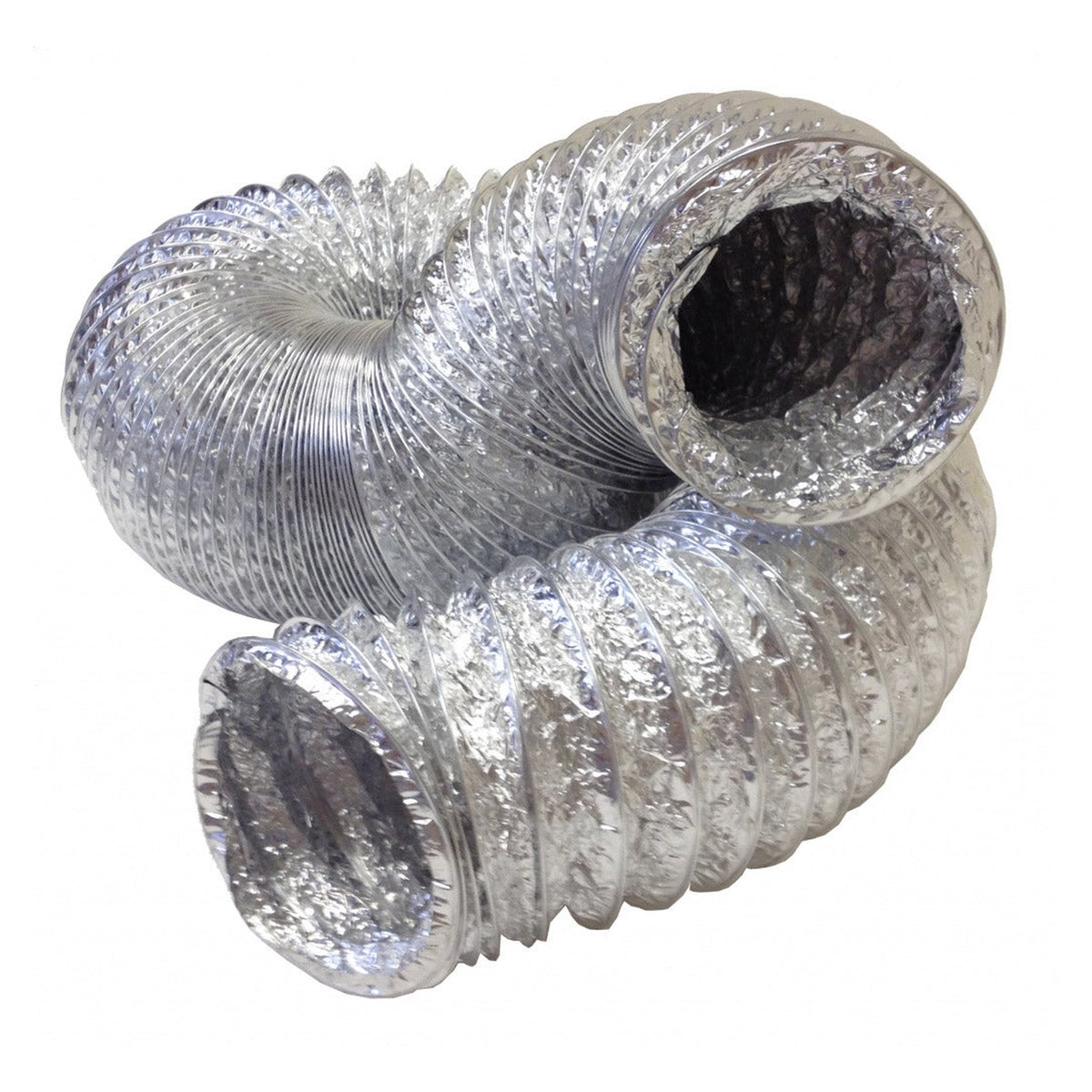 Manrose 100mm aluminium ducting hose, 3m, with clips