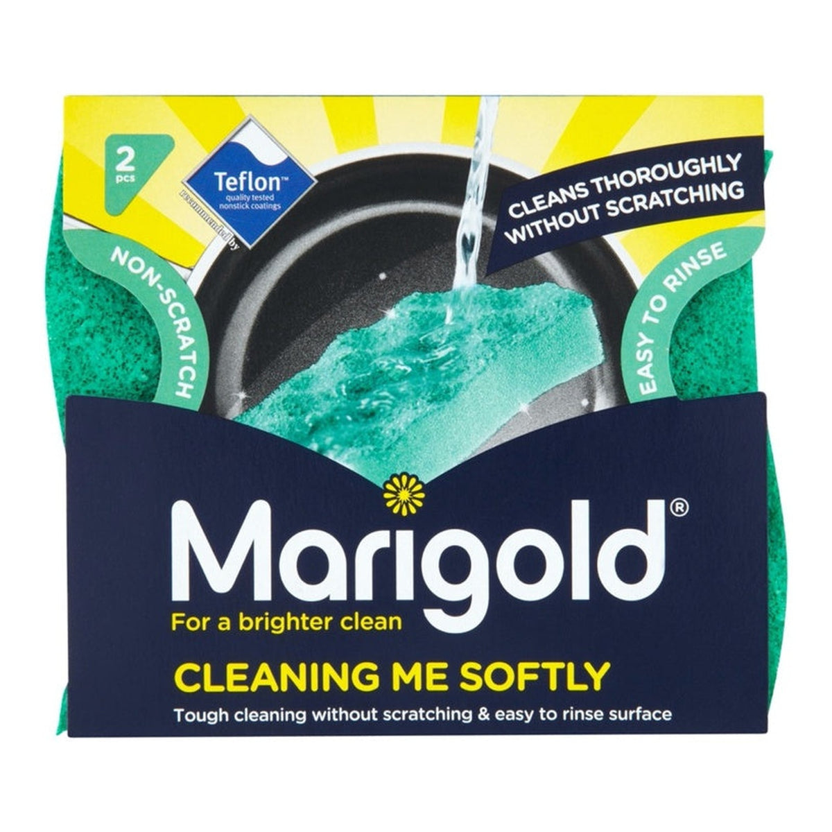 Marigold Cleaning Me Softly non-scratch scourer, pack of 2