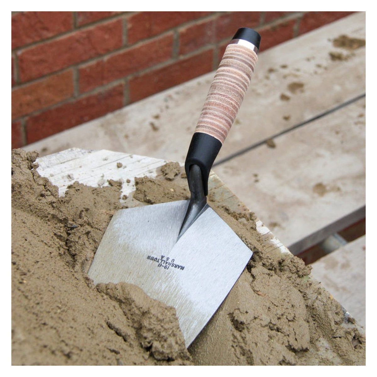 Marshalltown 11 inch Philadelphia brick trowel, view 2