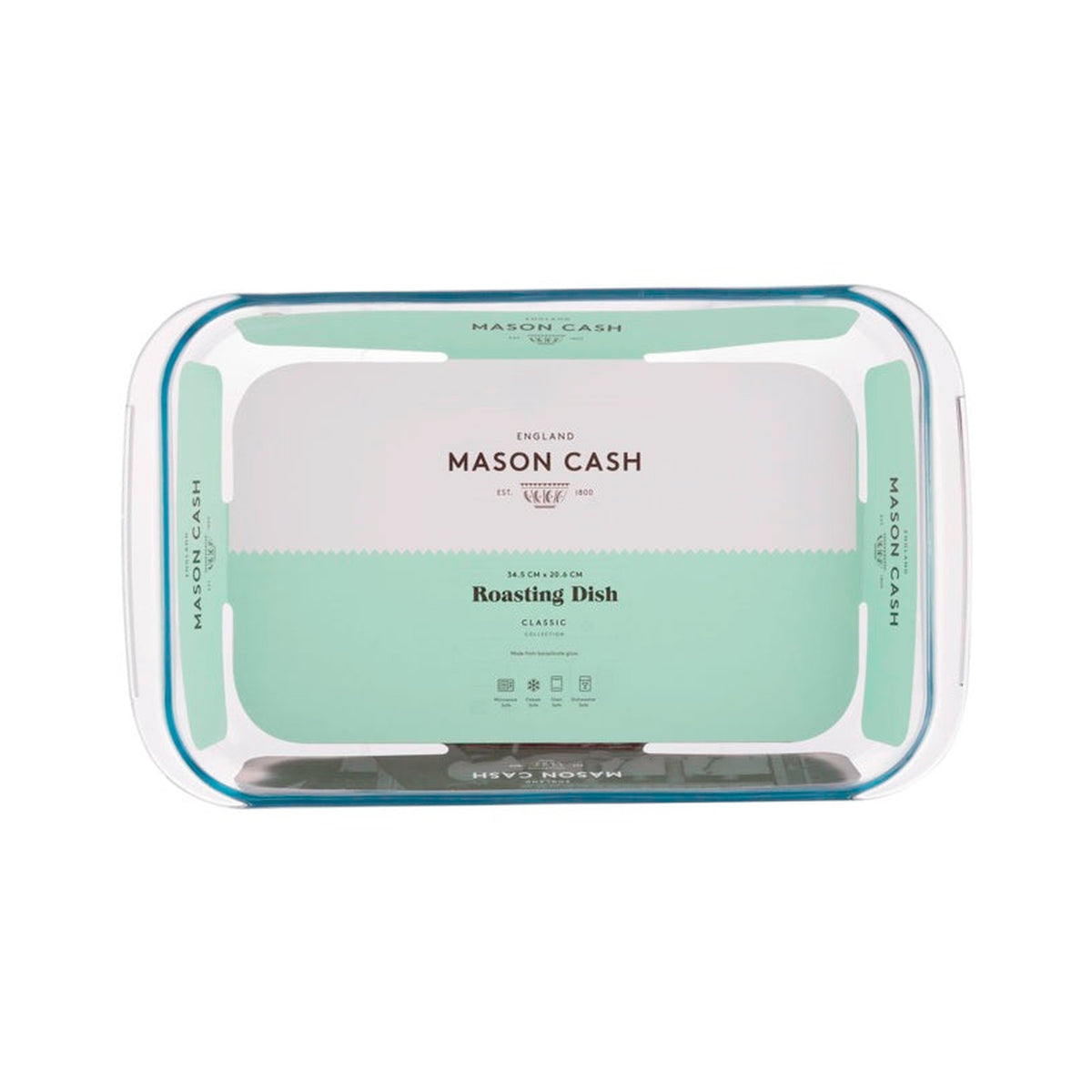 Mason Cash Classic 2.2L rectangular borosilicate glass roasting dish