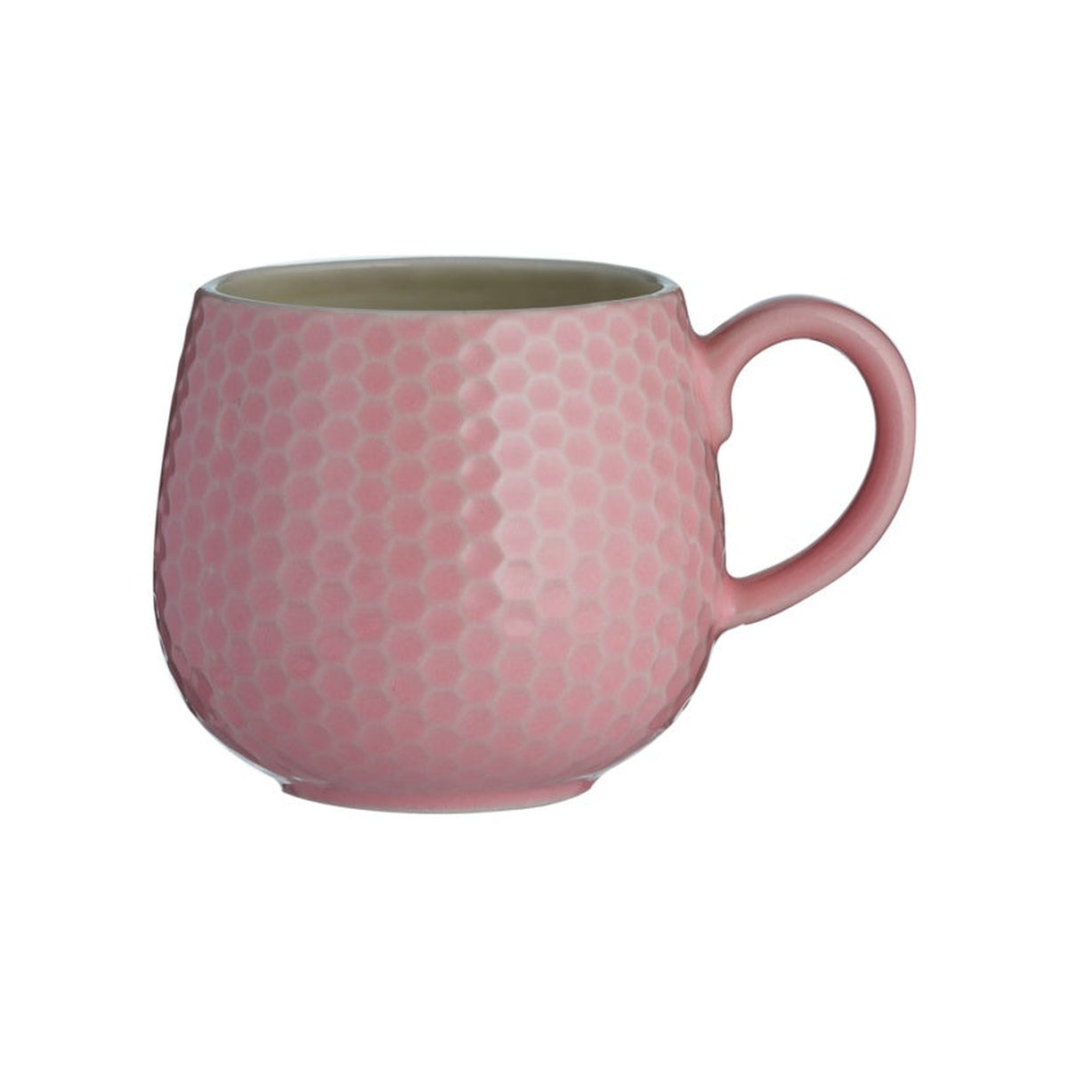 Mason Cash pink embossed honeycomb stoneware mug