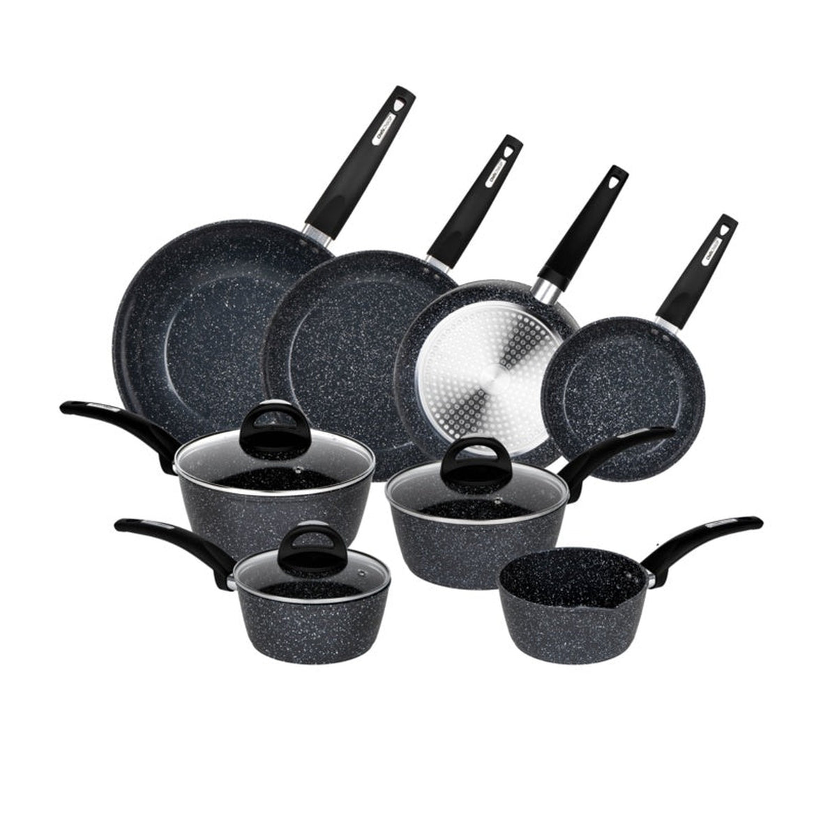Mastercook 24cm forged aluminium marble frying pan, view 8