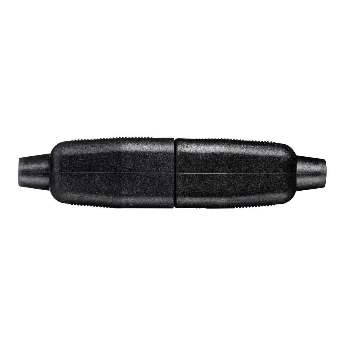 Masterplug 10 amp 3 pin rewireable connector in black, view 2