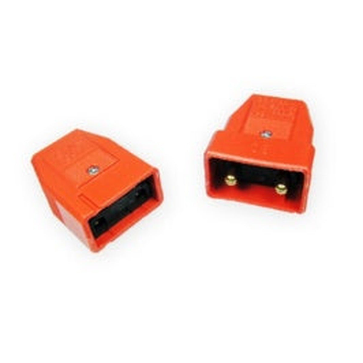 Masterplug 10A 2 pin orange nylon connector