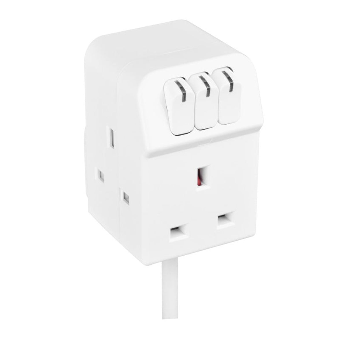 Masterplug white 3 socket 13A 2m extension lead, view 2